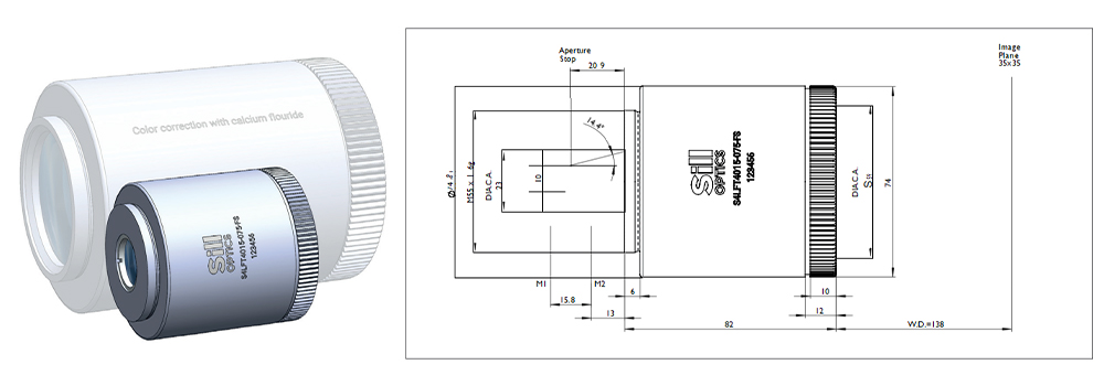 色彩扫描透镜 用于紫外超短脉冲激光器的紧凑型消色差扫描透镜